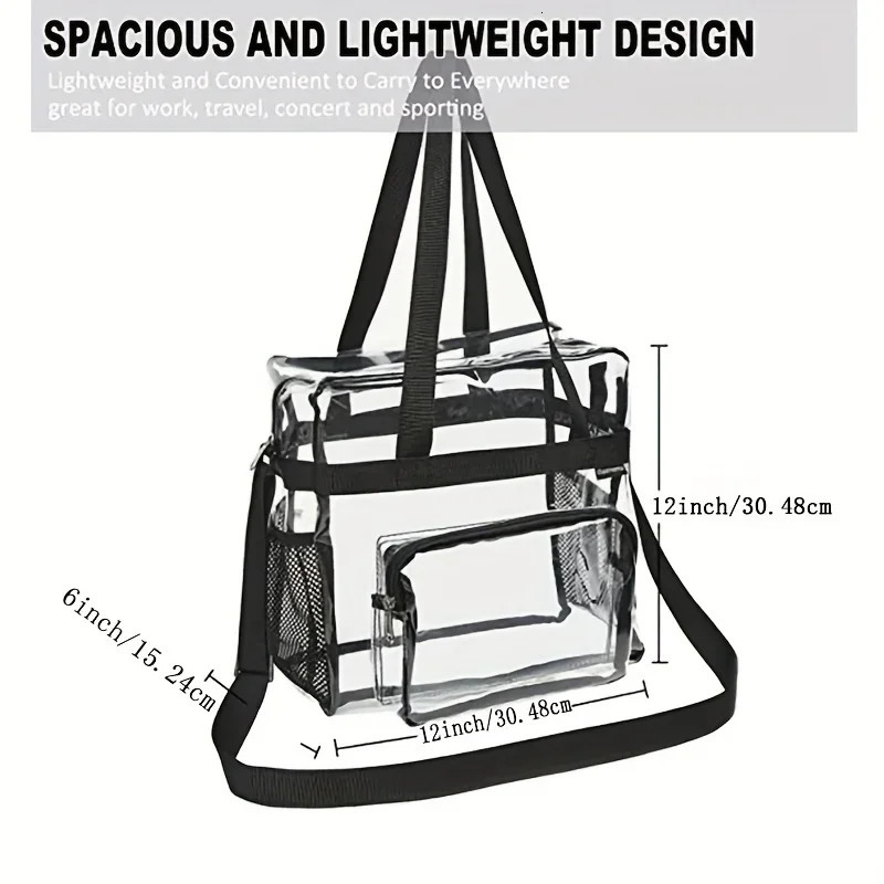 Portable PVC Travel Bag with Large Capacity and Transparent for Easy Organization and Washing 250314