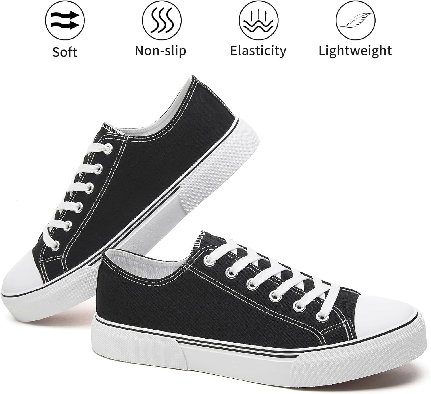 2025 With Box Designer Casual Shoes Men's canvas low top shoes, classic casual sports shoes, black and white fashionable shoes