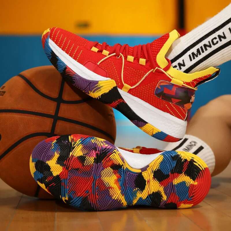 High Quality Basketball Men Sneakers Light Anti-skid Shock Absorption Basket Women Multicolor Sports Shoes Trainer