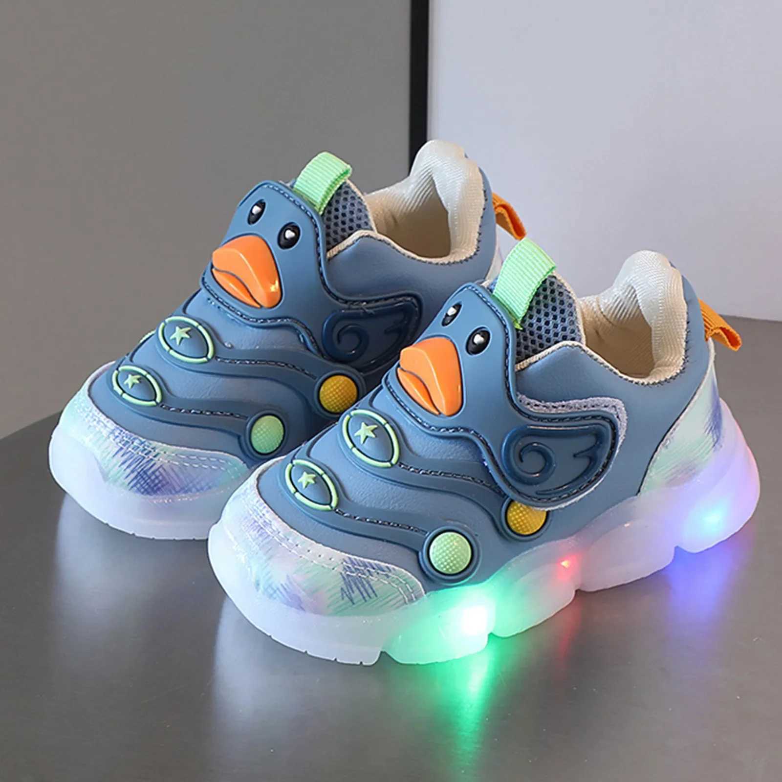Baby LED shoes childrens luminous sports shoes breathable toddler shoes childrens boys and girls luminous shoes with LED lightsXJ250318