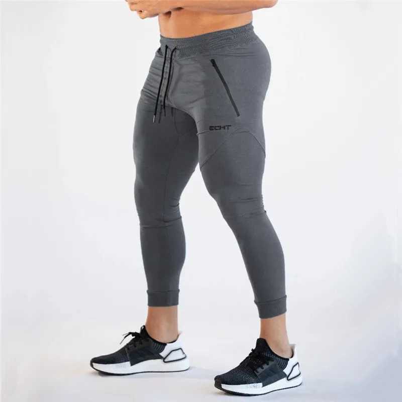 Gym Skinny Jogger Pants Men Running Sweatpants Fitness Bodybuilding Sports Pants Zip pocket Male Cotton Jogging Trousers Men W250318