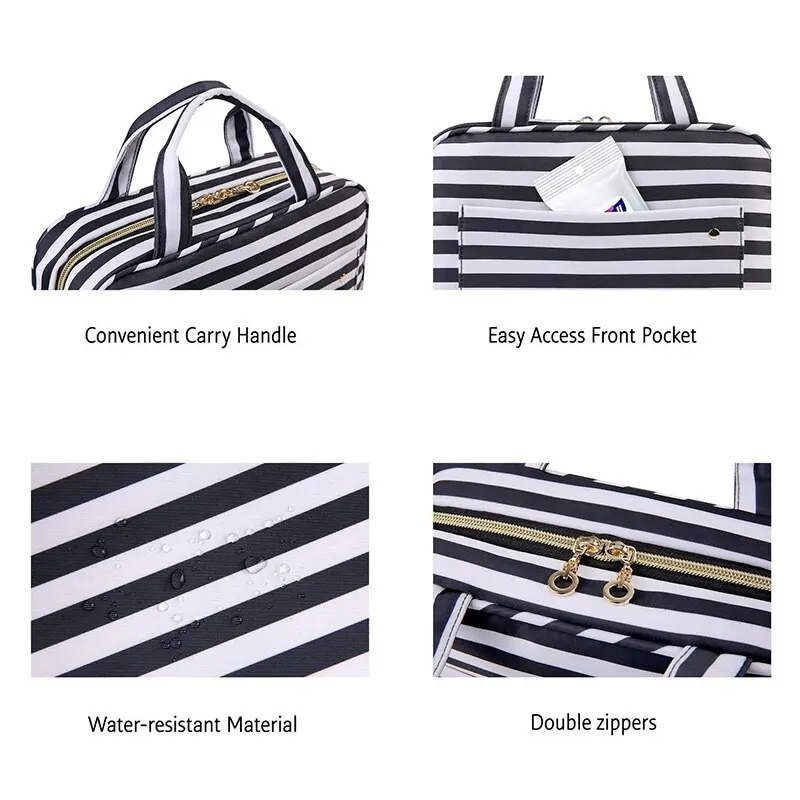 Waterproof Toiletry Bag Handheld Cosmetic Storage Toiletry Set Travel Organizer Bag With Hooks For Men And Women 250314