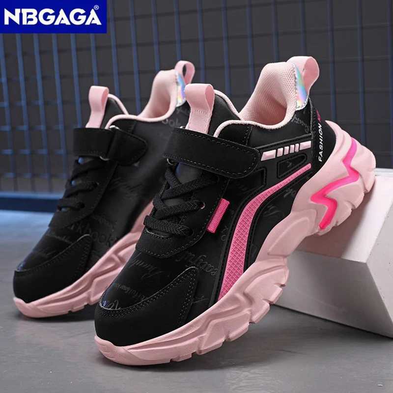 Kids Casual Pink Girls Leather Shoes Fashion For 7-15y Lightweight Running Young Students Children Sports Girls Shoe NBGAGA W250318