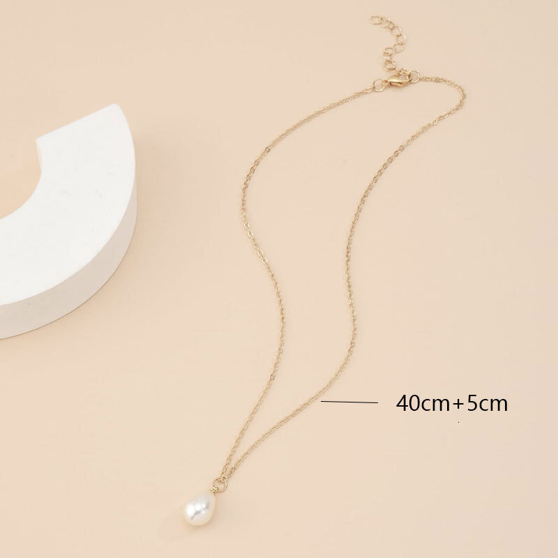 Imitation Pearl Pendant Necklace For Women With A Highlighter Abs Pearl Clavicle Chain Choker Jewelry