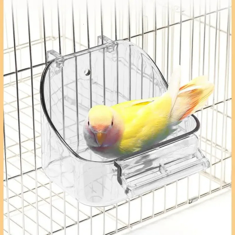 Bird cage parrot bathtub bird bath comfortable thick suitable for parrots and small birds 250318