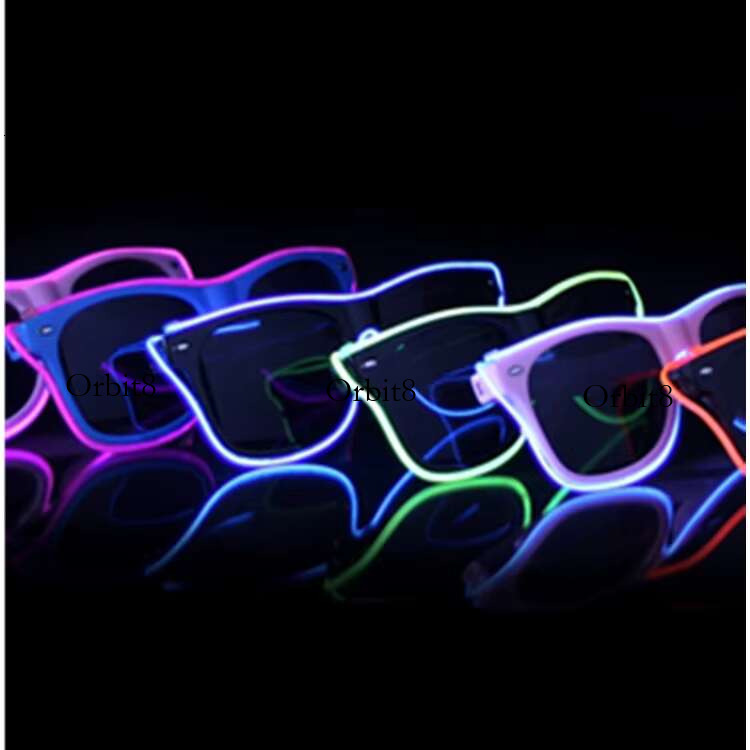 Attractive Colorful Sound Activated EL Wire Led Glowing Luminous Party Glasses for Decoration Gifts