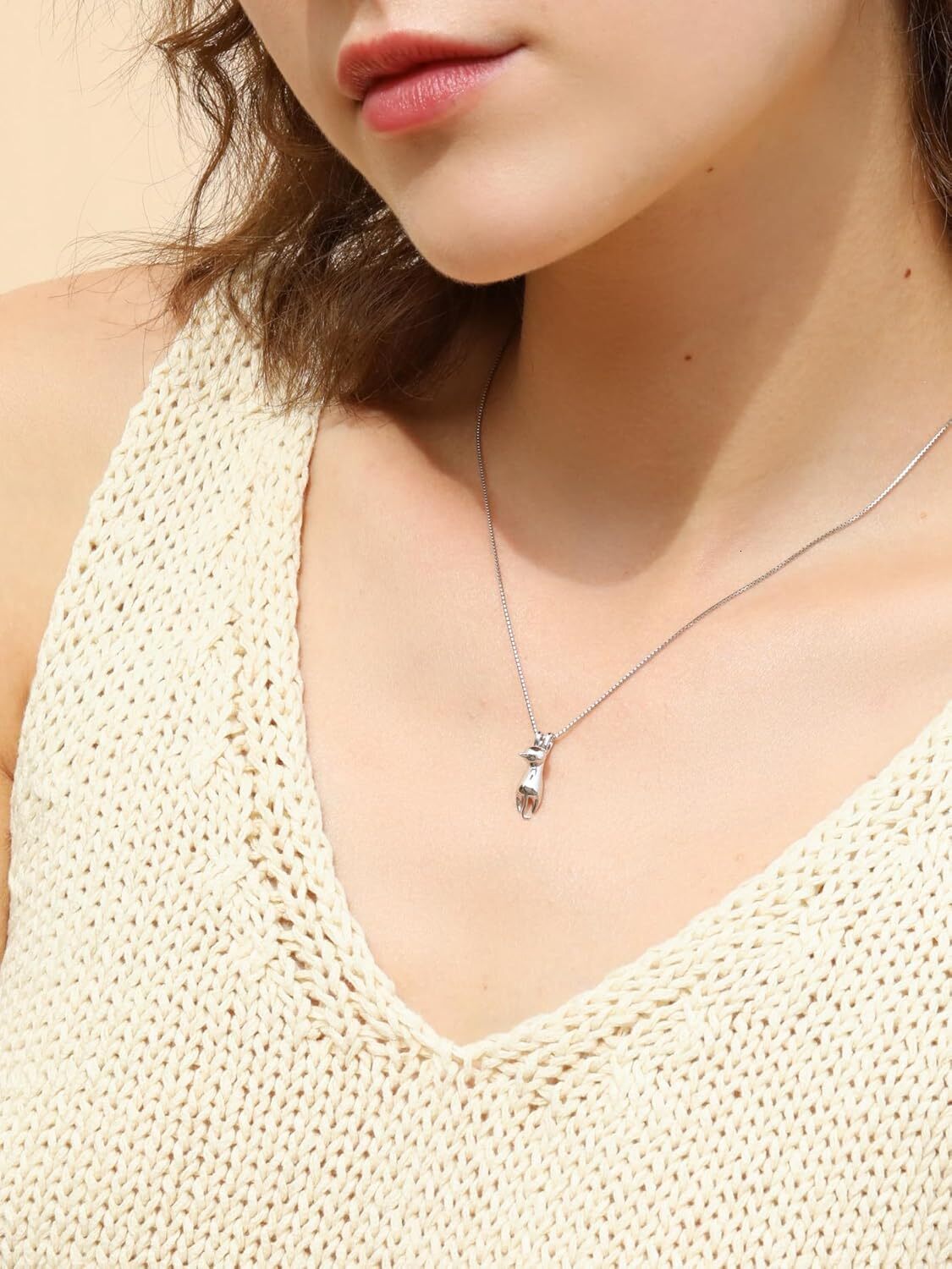 Pure necklace, accessories, cat mom enthusiasts, theme gift, cute sier kitten jewelry, women's birthday gift