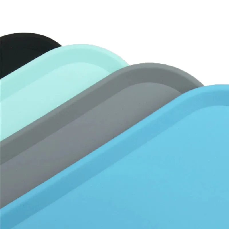 New Waterproof Pet Mat For Dog Cat Solid Color Silicone Pet Food Pad Pet Bowl Drinking Mat Dog Feeding Placemat Easy