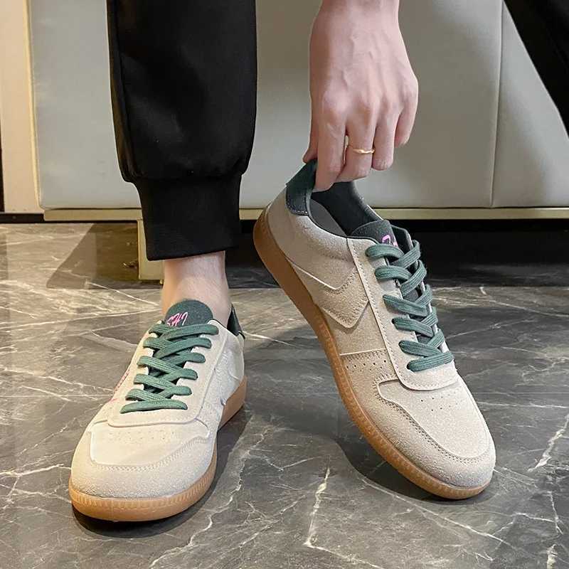Wens Casual Sneakers New Fi Faux Suede Pahwork Lace Up Running Shoes Wan Outdoor Sport Training Flats Plus Size 43 Y250318