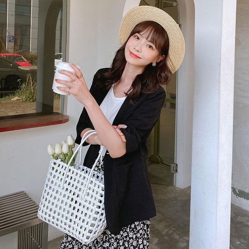 R316Casual Fashion Women's Suit with Thin Cotton Linen Blend - New Collection 2025