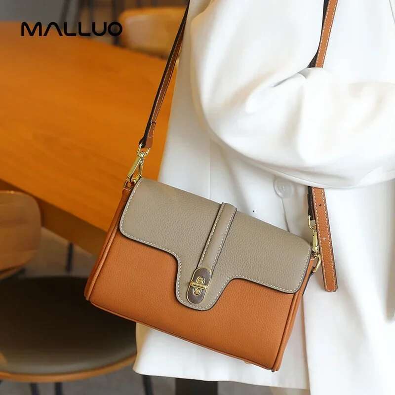 Female Cowhide Handbag High Women Natural Cow Genuine Leather Shoulder Bags Lady Fashionable Versatile Top Handle Bag
