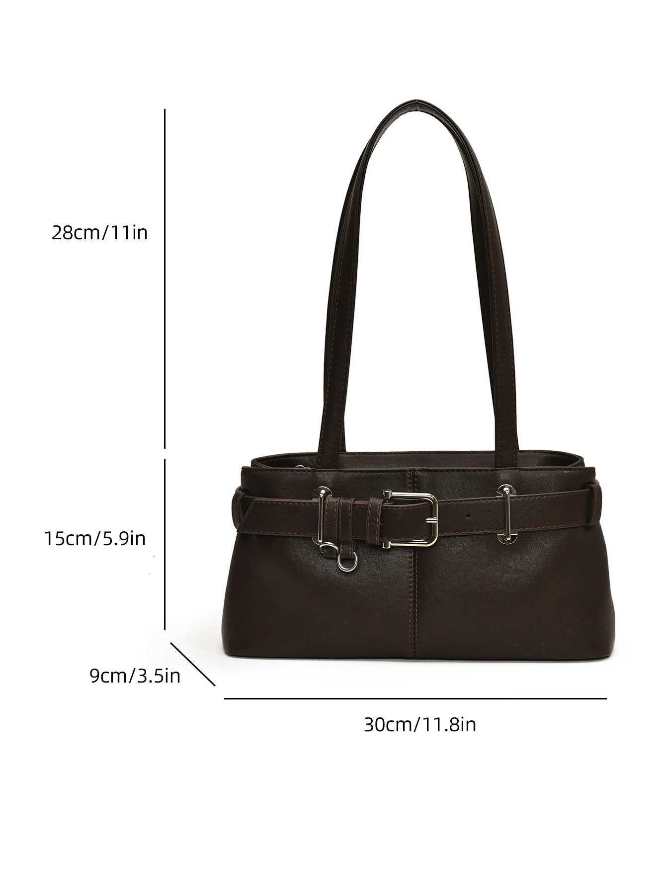 INS Underarm Motorcycle Bag Wens Belt Buckle Niche Luxury Single Shoder Handbag Y250318