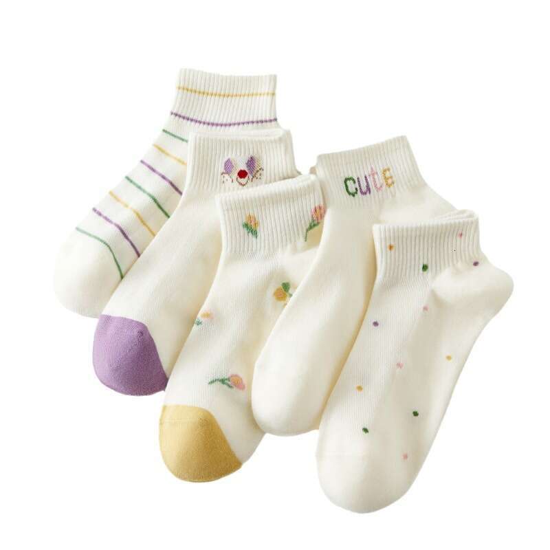 Designer Socks for Women Designer Socks Socks Short Spring/summer Thin Shallow Mouth Boat Cotton Cute Casual Summer Breathable and Odor Proof Womens S