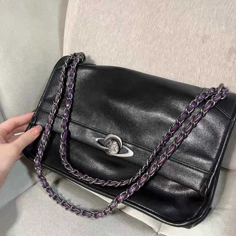 Sle Messenger Bags For Wen Luxury Designer Handbag And Purse 2024 New In PU Vintage Sequi Chain Underarm Shoder Z250318