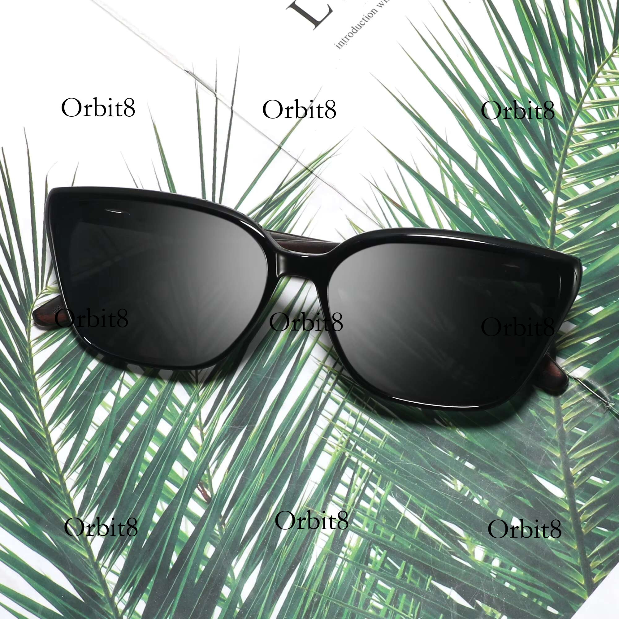 2025 High Quality Custom Eco Friendly Square Frame Men Bamboo Wooden Polarized Sunglasses