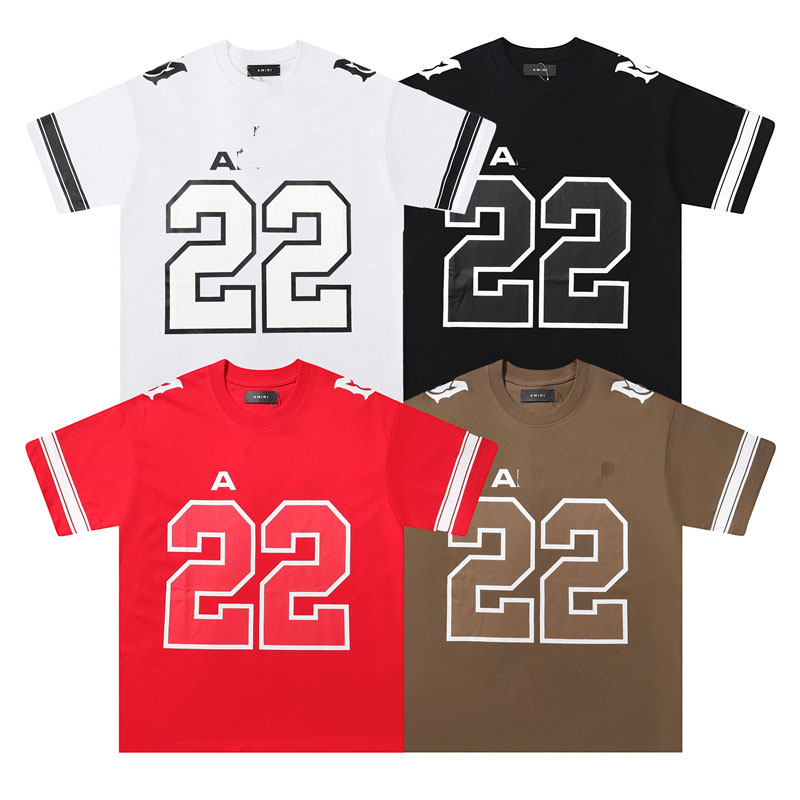 Men's T-Shirts American trendy brand fashion Designer T-Shirts niche high street couple's solid color printed short sleeved T-shirt retro loose T