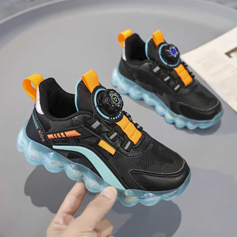 Cuhk Children Autumn Net Surface Breathable Mens and Womens Shoes Childrens Shoes Revolving Buckle All Match Sport W250318