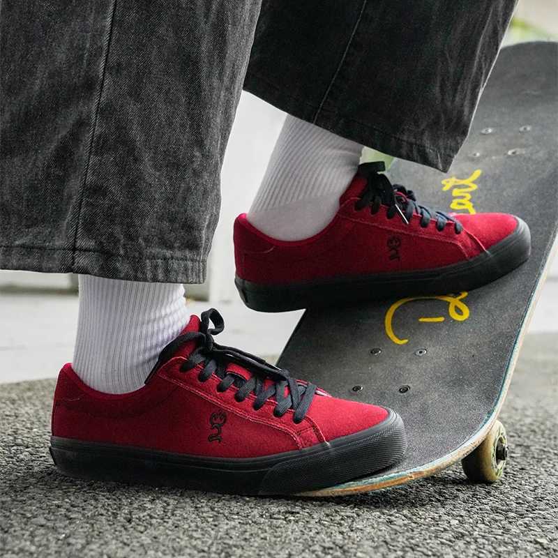 Jewelry Red Casual Shoe Vcani Men Skate Shoes Unisex Sport N-slip Footwear Genuine Leather for Walking Breathable Y250318