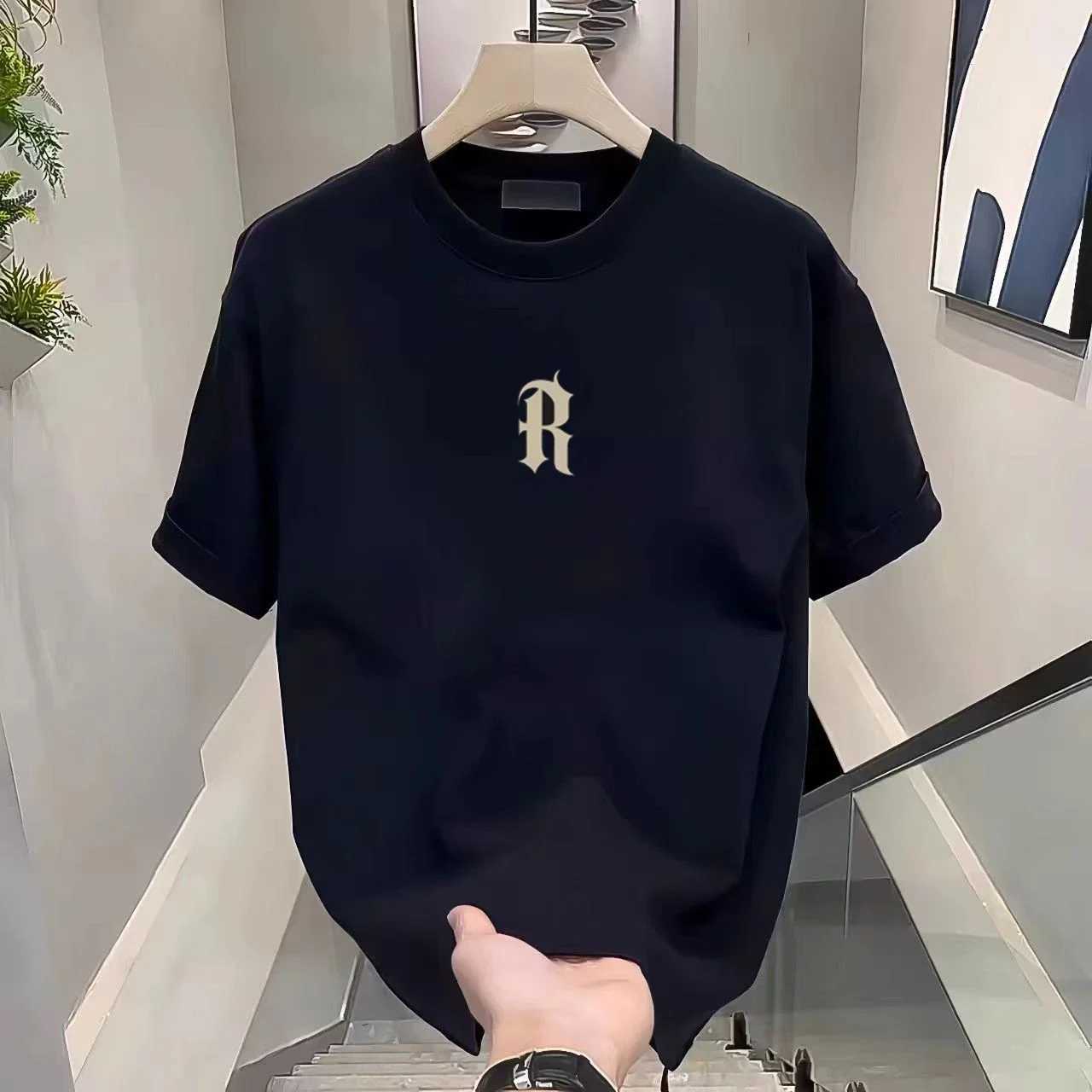 American Ruffian Handsome Heavy Cotton Short sleeved T-shirt Mens Summer New Fashion Street Loose Top Half SleeveT250318