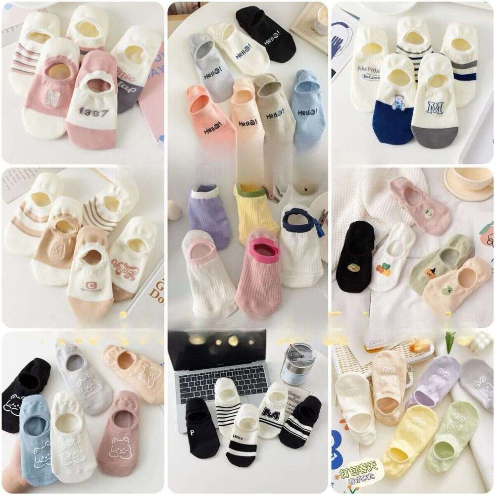 Designer Socks Sock Designer Socks for Women Boat Womens Summer Thin Zhuji Childrens Solid Color Light Cut Socks Non Falling Heel Sports Short Tube Ca
