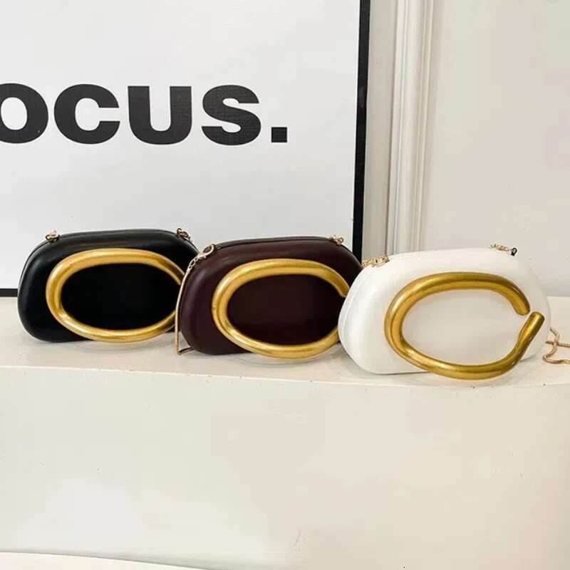 Small Square Bags For Women 2025 New Leather Crossbody Ladies Metallic Chain High Quality Fashion Shoulder Bag Woman