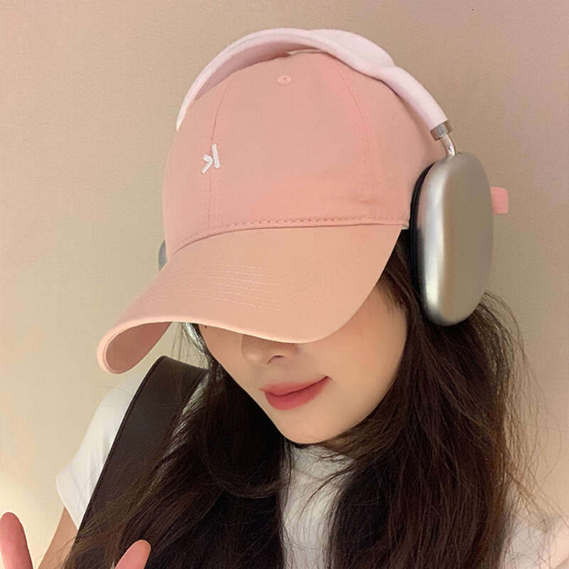 Korean version letter embroidery soft top baseball thin design, small face, big head circumference, sun protection and shading duckbill cap trendy