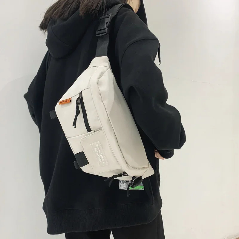 Chest Pack Woman 2025 Street Trend Waist Bag Unisex Outdoor Sports Fanny Pack Shoulder Bag Fashion Nylon Belt Bags Purse 250314