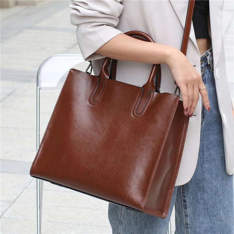 Toptrends Cowhide Genuine Leather Large Tote For Women 2025 Trend Designer A4 Office Shouder Bags Shopper Ladies Handbags