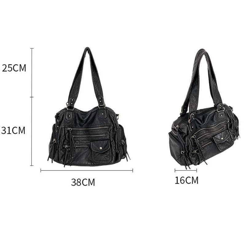 Wens fi old motorcycle bag large capacity wedding Y2K hot girl shooter messenger bag Y250318