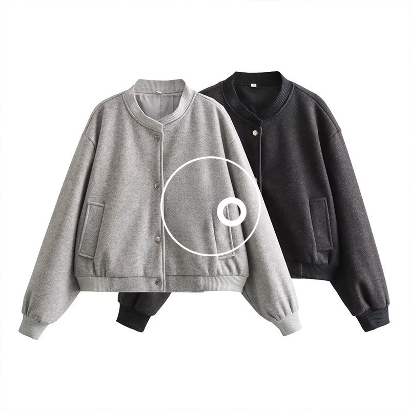 Fashion Women's casual long sleeve soft Stand collar short pilot jacket Casual Jacket for women Outwear WT58