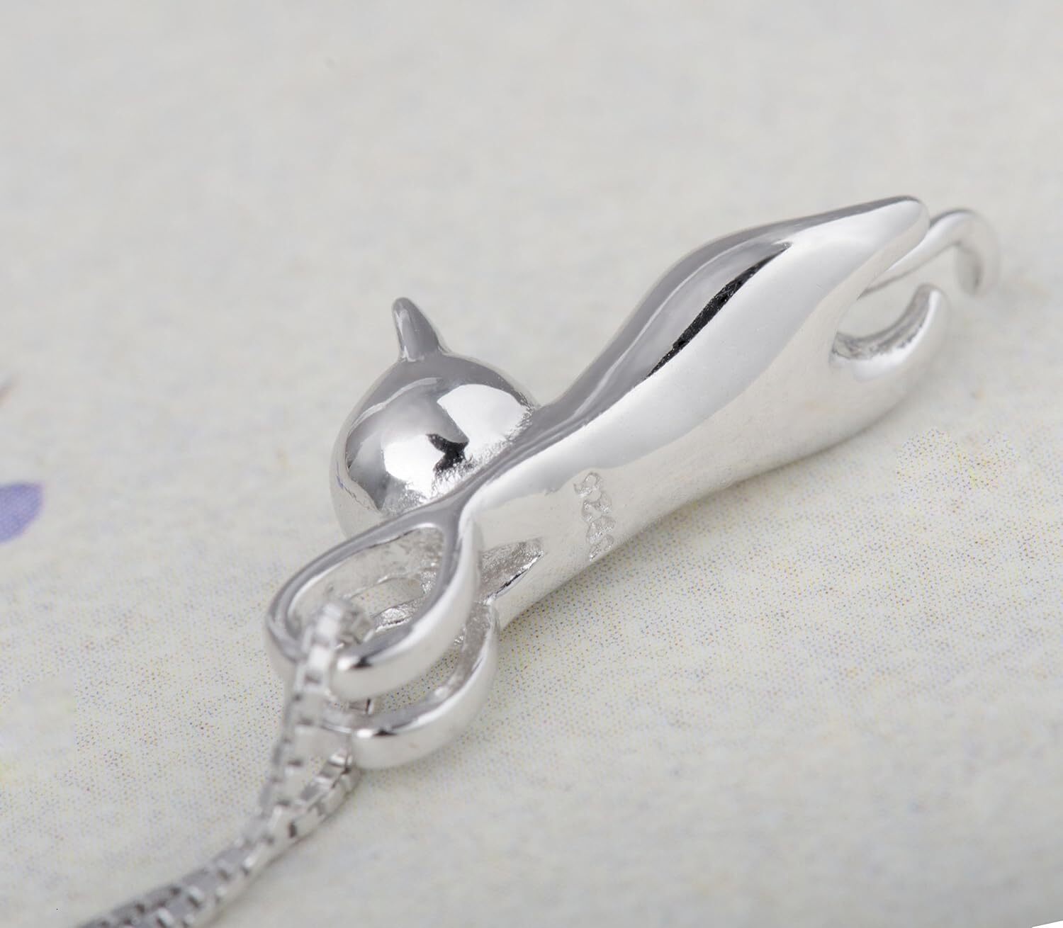 Pure necklace, accessories, cat mom enthusiasts, theme gift, cute sier kitten jewelry, women's birthday gift