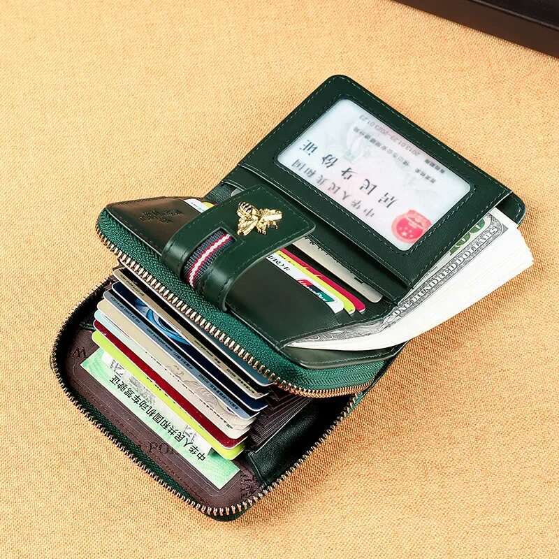 2025 New Designer High Quality Small Women's Short Leather Coin Wallet Women's Handbag Mini Wallet
