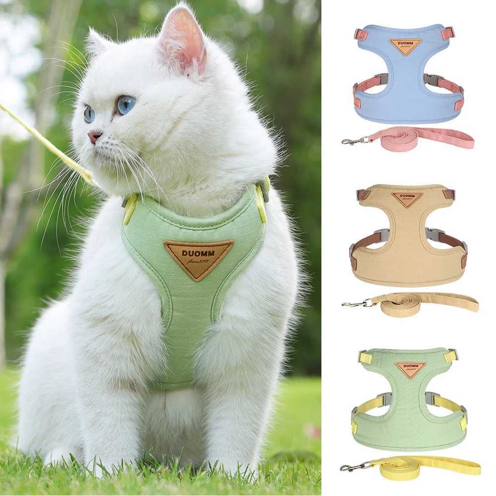 Breathable Nylon Mesh Dog and Cat Strap Set Soft Suede Fabric Dog and Cat Strap VestT250318