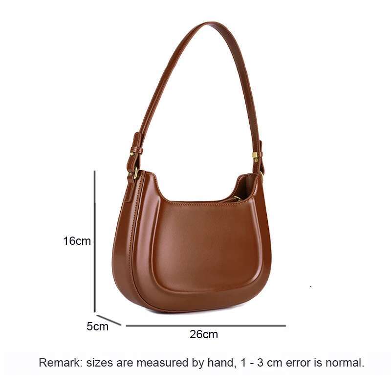 2024 New Arrival Women's Leather Underarm Saddle Designer Shoulder Messenger Bag For Ladies Crescent-Shaped Pack