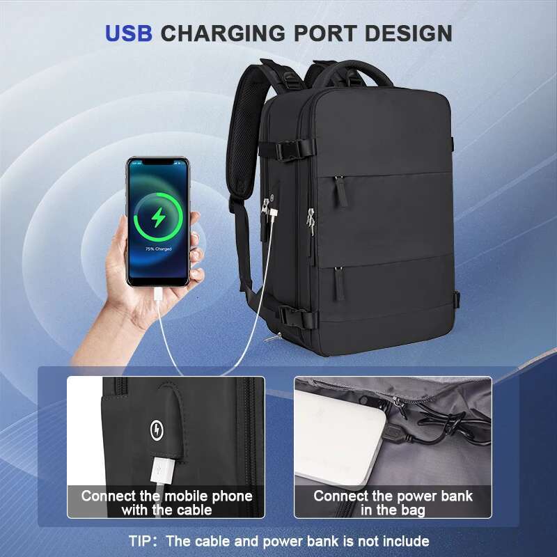 Large Travel For Men,Aire Flight Approved Waterproof Laptop Backpack,Anti Theft Carry On Backpack, Hiking Backpack