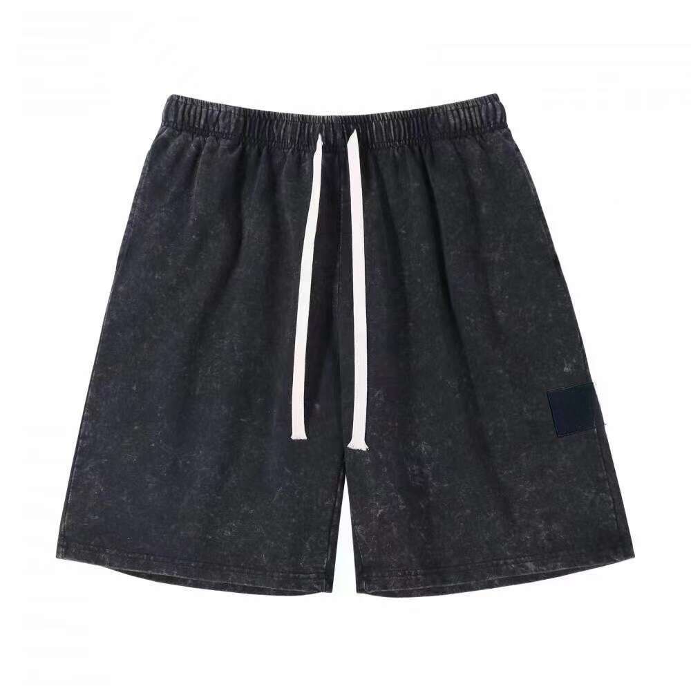 Spring and summer overseas leisure fashion washed and worn shorts, college style for men and women