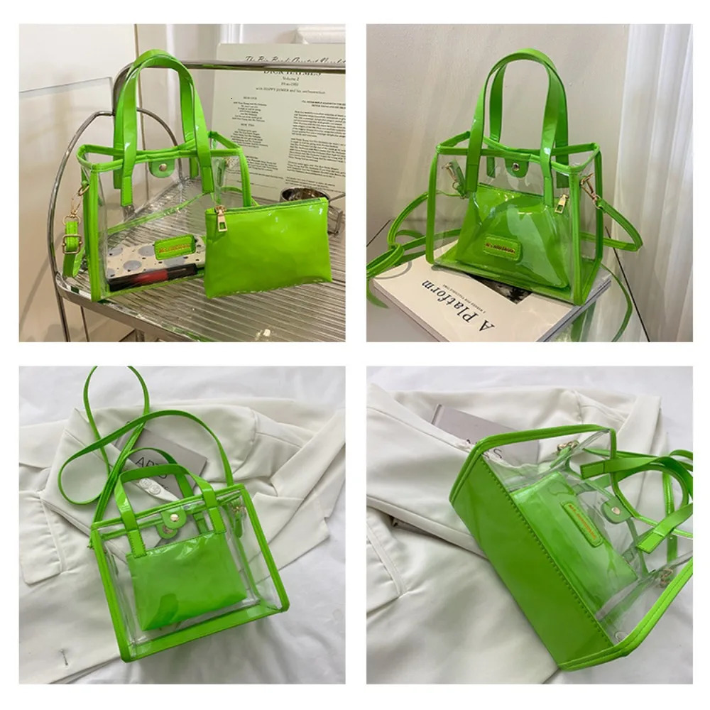 Women Transparent Clear Purse Crossbody Shoulder Bags with Removable Strap Stadium Approved Bags Zipper Closure 250318