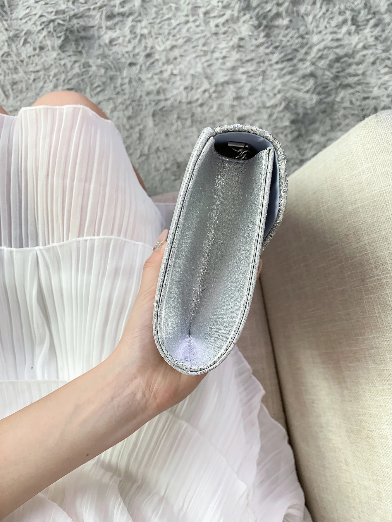 Glitter BlingShiny Elegant And Fashionable Envelope Clutch Bag Party Wedding Handbag For Women Dinner Bag 250314