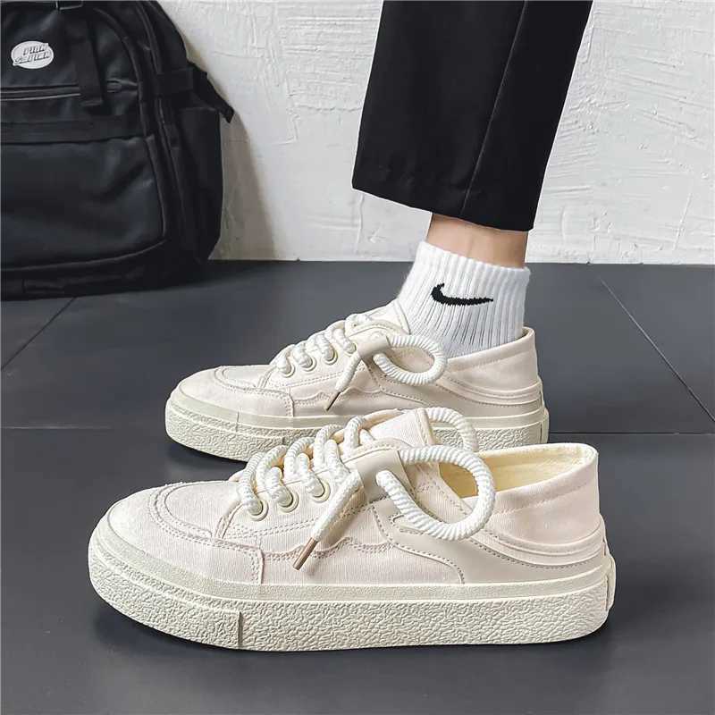 Mens Canvas Shoes 2024 New Man Vcani Shoes Black Casual Sneakers Women Walking Lazy Shoes Mens Tennis Y250318