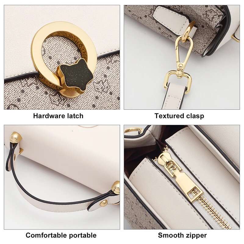 FOXER PVC Leather Shoulder Crossbody Bags Vintage Signature Mini Totes Retro Fashion Female Handbags Casual Travel Women's Bag