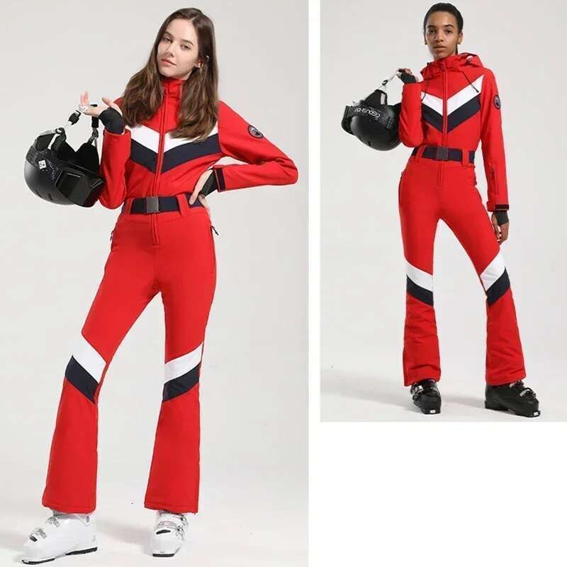 Tight Dress New Ski Women Outdoor Snowboard Thickened Breathable One-Piece Snow Suits Waterproof Windproof Sports Skiing Jumpsuits