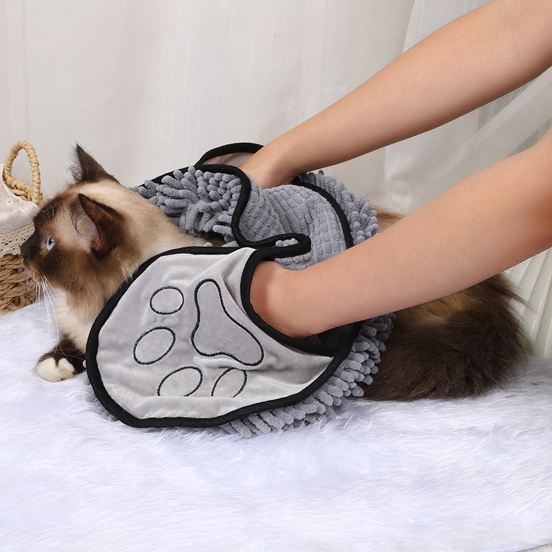 Ultra-Absorbent Pet Bathrobes Easy Clean Soft Fabric Towels for Pets