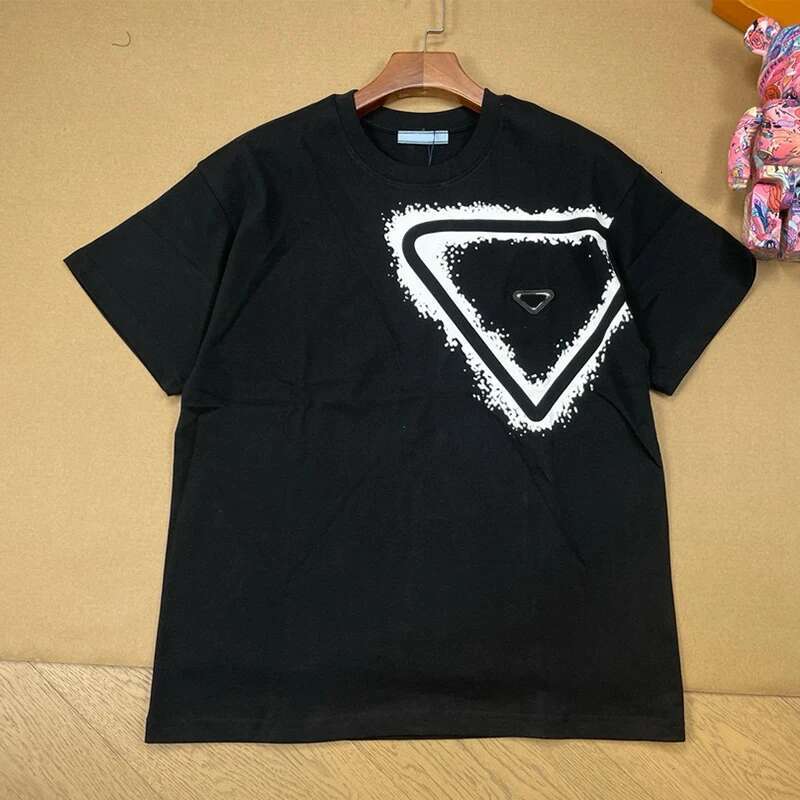 Summer New T Shirt Y2k Brand Letter Print Short-Sleeved Men's Fashion Crew-Neck Top