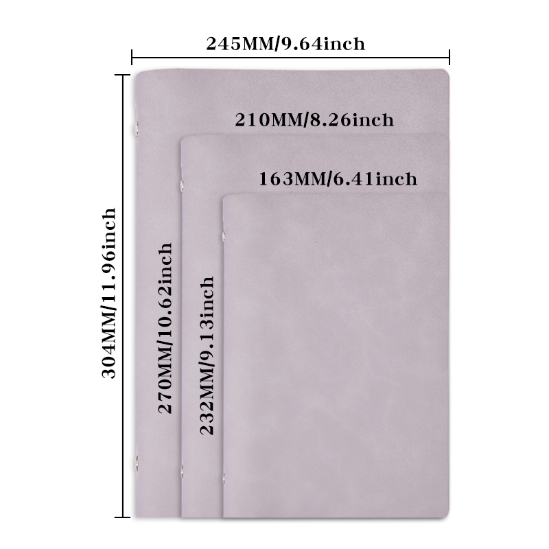Durable Vegan Leather Flipnotebooks | Assorted Page Sizes A4, B5, A5 Ideal for Workplace Journals