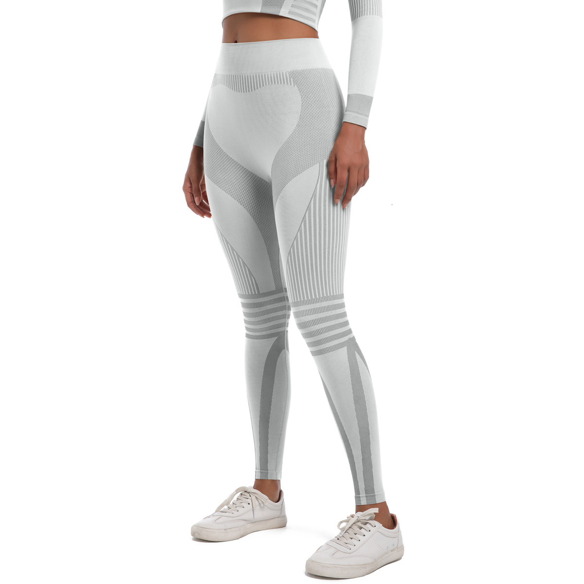 New tracksuit seamless knitted tight fitting elasticity breathable ski suit, high waist sports running fitness base yoga pants leggings