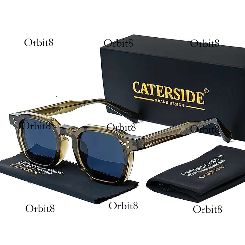 CATERSIDE Retro Punk Men Sunglasses Small Frame Square Personalized Design Sun Glasses Women Travel Party Business Festival Gift