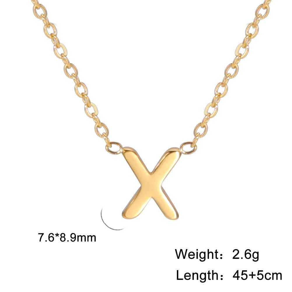 Cazador Minimalist Initial A-Z Womens Alphabet Stainless Steel Necklace Jewelry Birthday Gift Wholesale W250318