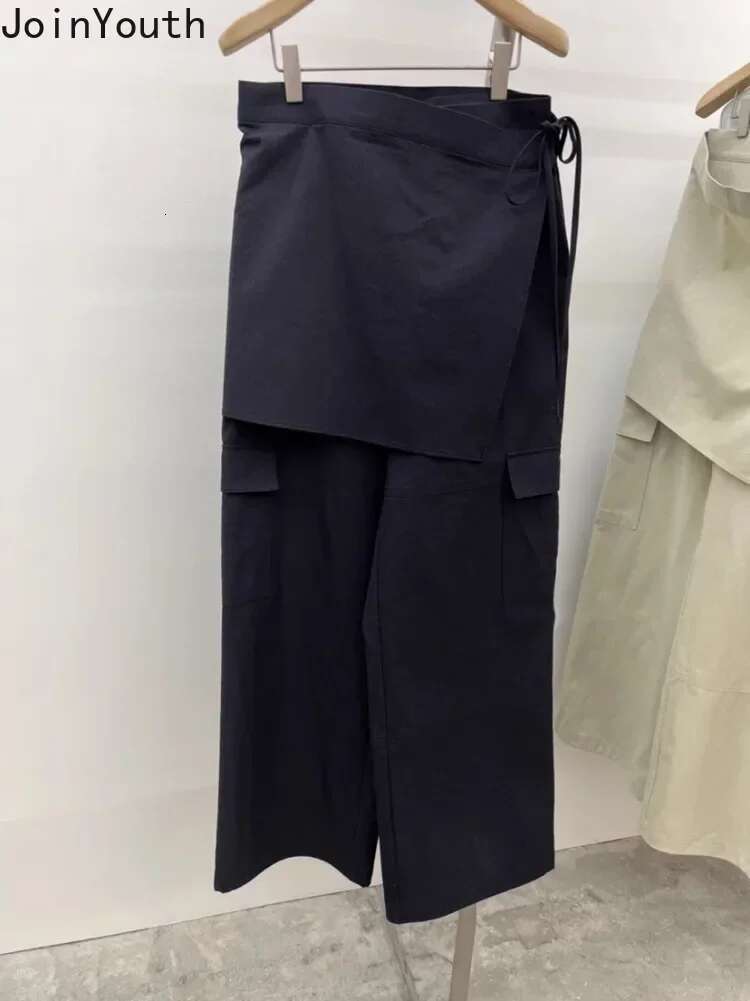 Korean Pantalon Femme High Waist Casual Irregular Y2k Wide Leg Pants For Women Straight Fashion Trousers 2025 New Bottoms 27V730