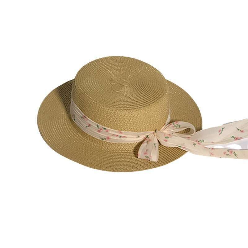French elegant top children's summer countryside style, fashionable straw hat, travel sun protection, sunshade, fisherman hat