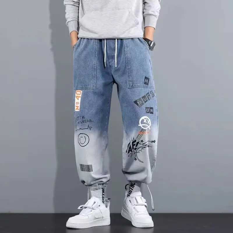 Mens and Womens Harem Jogging Pants with Ribbons Casual Classic Street Clothing Multi-fit Cargo Pants W250318